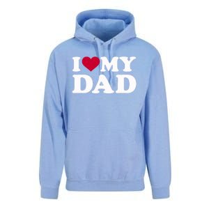 I Love My Dad Gift Unisex Surf Hoodie