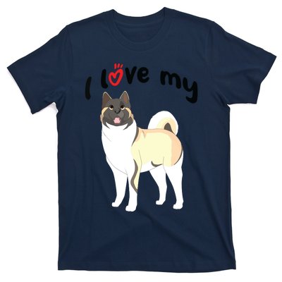 I Love My Akita Dog T-Shirt