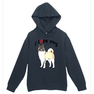 I Love My Akita Dog Urban Pullover Hoodie