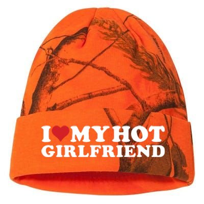 I Love My Hot Girlfriend I Heart My Hot Girlfriend Gf Kati Licensed 12" Camo Beanie