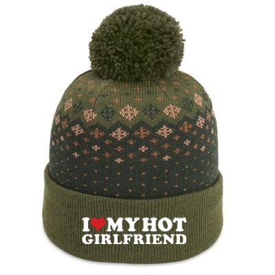 I Love My Hot Girlfriend I Heart My Hot Girlfriend Gf The Baniff Cuffed Pom Beanie