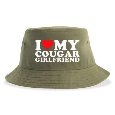 I Love My Cougar Girlfriend I Heart My Cougar Girlfriend Gf Sustainable Bucket Hat