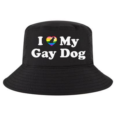 I Love My Gay Dog Heart Funny LGBT Pet Pride Proud Parent Cool Comfort Performance Bucket Hat