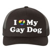 I Love My Gay Dog Heart Funny LGBT Pet Pride Proud Parent Yupoong Adult 5-Panel Trucker Hat