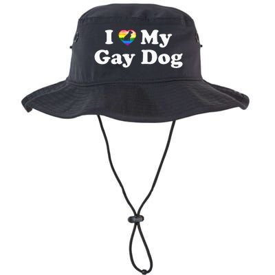 I Love My Gay Dog Heart Funny LGBT Pet Pride Proud Parent Legacy Cool Fit Booney Bucket Hat