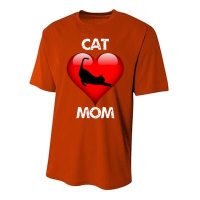 I Love My Cat Cat Mom Funny Gift Performance Sprint T-Shirt