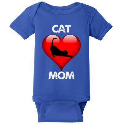 I Love My Cat Cat Mom Funny Gift Baby Bodysuit