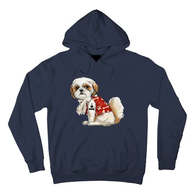 I Love Mom Tattoo Shih Tzu Mom Funny MotherS Day Gift Hoodie