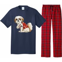 I Love Mom Tattoo Shih Tzu Mom Funny MotherS Day Gift Pajama Set