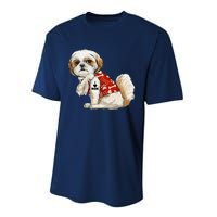 I Love Mom Tattoo Shih Tzu Mom Funny MotherS Day Gift Performance Sprint T-Shirt