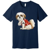 I Love Mom Tattoo Shih Tzu Mom Funny MotherS Day Gift Premium T-Shirt