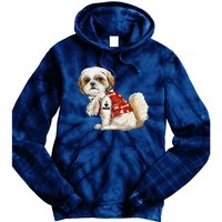 I Love Mom Tattoo Shih Tzu Mom Funny MotherS Day Gift Tie Dye Hoodie