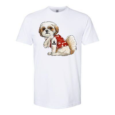 I Love Mom Tattoo Shih Tzu Mom Funny MotherS Day Gift Softstyle CVC T-Shirt