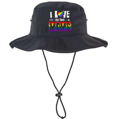 I Love My Two Moms Lesbian LGBT Pride Gifts Legacy Cool Fit Booney Bucket Hat