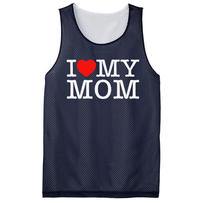 I Love My Mom Mesh Reversible Basketball Jersey Tank