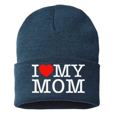 I Love My Mom Sustainable Knit Beanie