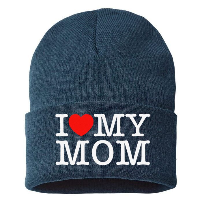 I Love My Mom Sustainable Knit Beanie