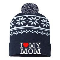 I Love My Mom USA-Made Snowflake Beanie