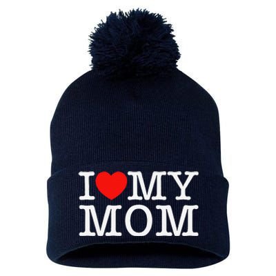 I Love My Mom Pom Pom 12in Knit Beanie