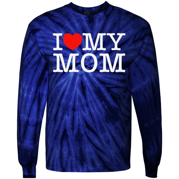 I Love My Mom Tie-Dye Long Sleeve Shirt