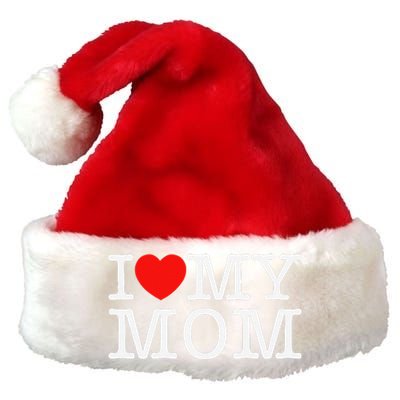 I Love My Mom Premium Christmas Santa Hat