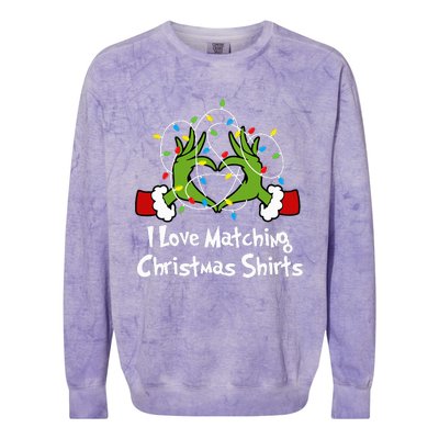 I Love Matching Christmas S But I DonT Lights Couples Colorblast Crewneck Sweatshirt