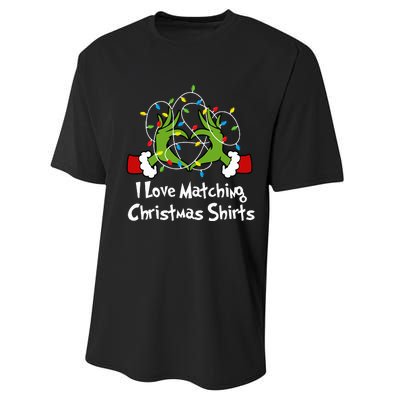 I Love Matching Christmas S But I DonT Lights Couples Performance Sprint T-Shirt