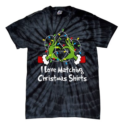 I Love Matching Christmas S But I DonT Lights Couples Tie-Dye T-Shirt