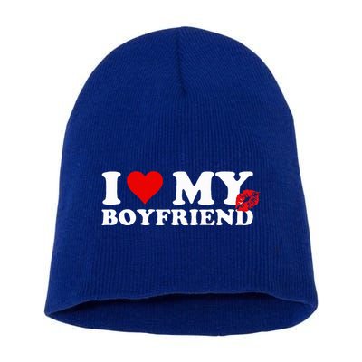 I Love My Boyfriend Sweatpants On Butt Love My Sweatpants Short Acrylic Beanie