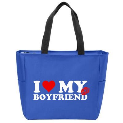 I Love My Boyfriend Sweatpants On Butt Love My Sweatpants Zip Tote Bag