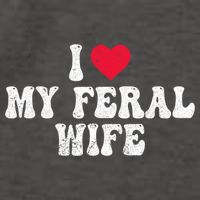 I Love My Feral Wife Funny I Heart My Wife Vector Backpack