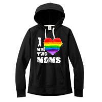 I Love My Two Moms Lesbian LGBT Pride Women's Fleece Hoodie