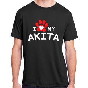 I Love My Akita Akita Dog Adult ChromaSoft Performance T-Shirt