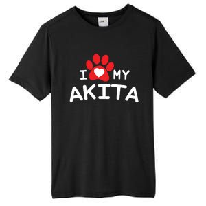 I Love My Akita Akita Dog Tall Fusion ChromaSoft Performance T-Shirt