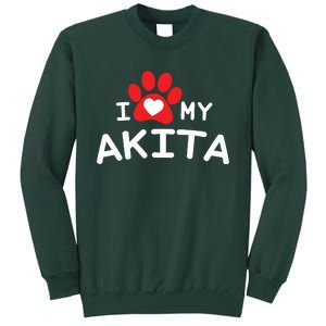 I Love My Akita Akita Dog Sweatshirt