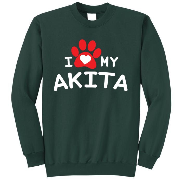 I Love My Akita Akita Dog Sweatshirt