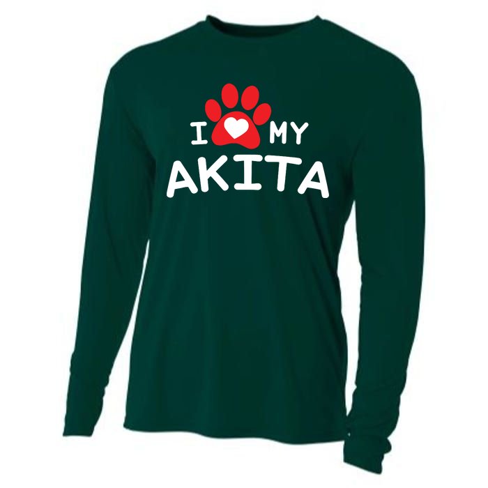 I Love My Akita Akita Dog Cooling Performance Long Sleeve Crew