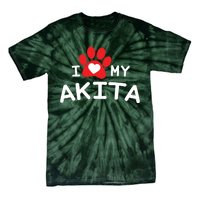 I Love My Akita Akita Dog Tie-Dye T-Shirt