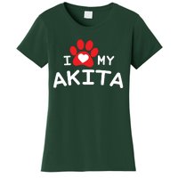 I Love My Akita Akita Dog Women's T-Shirt