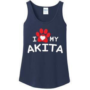 I Love My Akita Akita Dog Ladies Essential Tank