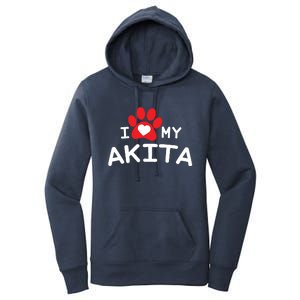 I Love My Akita Akita Dog Women's Pullover Hoodie