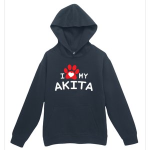 I Love My Akita Akita Dog Urban Pullover Hoodie