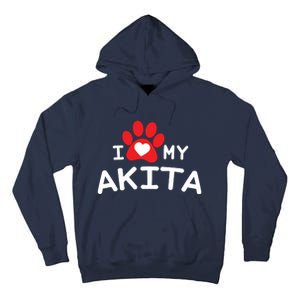 I Love My Akita Akita Dog Tall Hoodie