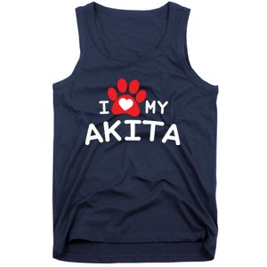 I Love My Akita Akita Dog Tank Top