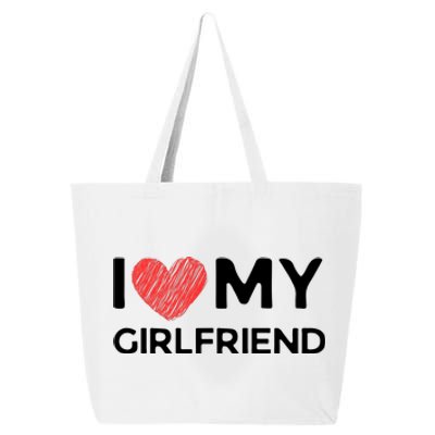 I Love My Girlfriend Funny I Heart My Girlfriend 25L Jumbo Tote