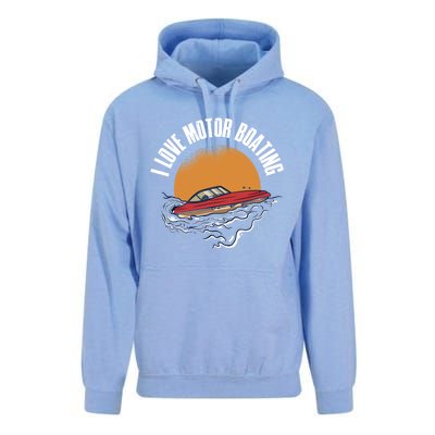 I Love Motor Boating Gift Unisex Surf Hoodie