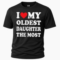 I Love My Oldest Daughter The Most Fathers Day Heart Cooling Performance Crew T-Shirt