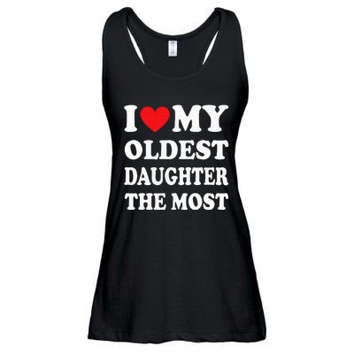 I Love My Oldest Daughter The Most Fathers Day Heart Ladies Essential Flowy Tank