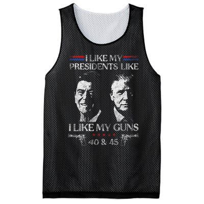 I Like My Presidents Like I Like My Guns 40 45 Mesh Reversible Basketball Jersey Tank