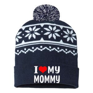 I Love My Mommy Funny Mothers Day Gifts For Mom Mama USA-Made Snowflake Beanie